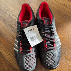 Adidas Women’s Black and Red Barricade Shoes